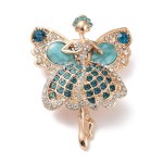 Angel Ballerina Rhinestone Pendant & Brooch 64x48mm